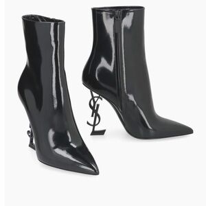 YSL Saint Laurent Opyum 110 Leather ankle boots
